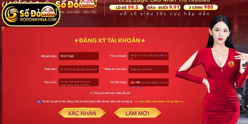 Để đăng ký SODO66, người chơi chỉ cần thực hiện lần lượt theo đúng các bước